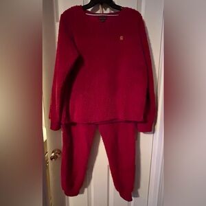 Tommy Hilfiger Red fleece top & pants